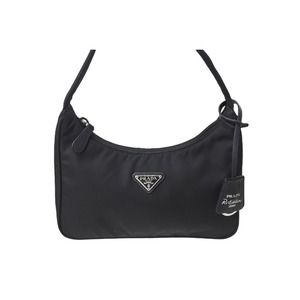 Prada Hobo Nylon Re-Edition 2000 Handbag Black